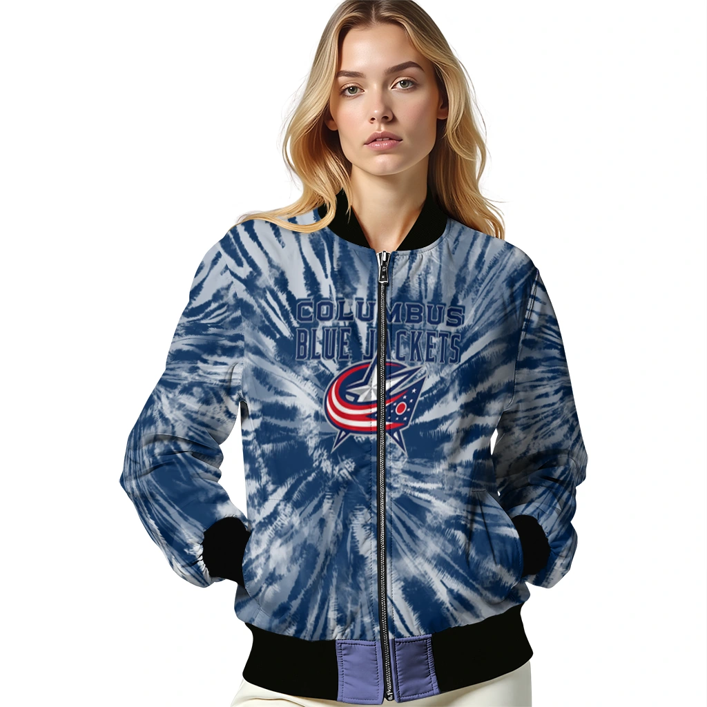 columbus blue jackets dynamic rings navy blue bomber jacket latest model columbus blue jackets dynamic rings navy blue bomber jacket latest model