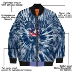 columbus blue jackets dynamic rings navy blue bomber jacket best selling