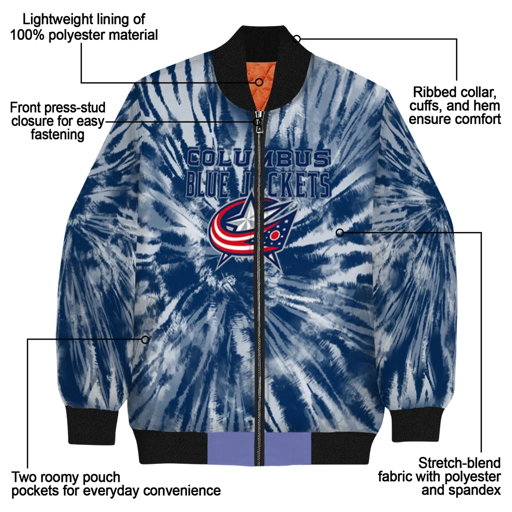 columbus blue jackets dynamic rings navy blue bomber jacket new arrival columbus blue jackets dynamic rings navy blue bomber jacket new arrival