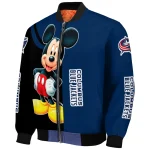 columbus blue jackets mickey mouse navy blue bomber jacket best selling