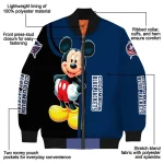 columbus blue jackets mickey mouse navy blue bomber jacket best selling