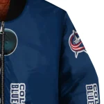 columbus blue jackets mickey mouse navy blue bomber jacket best selling