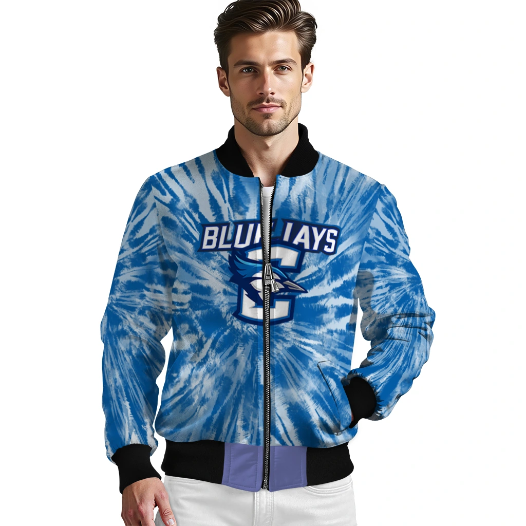 creighton bluejays dynamic rings blue bomber jacket high quality creighton bluejays dynamic rings blue bomber jacket high quality
