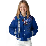 custom air force falcons usa flag claws blue varsity jacket best selling