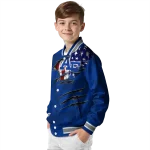 custom air force falcons usa flag claws blue varsity jacket best selling