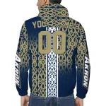 custom akron zips tribal swirls blue windbreaker jacket best selling