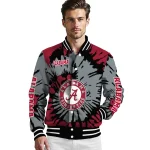 custom alabama crimson tide burst splatter crimson varsity jacket best selling