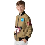 custom alabama crimson tide claw effect beige bomber jacket best selling