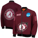 custom alabama crimson tide claw mark crimson bomber jacket best selling