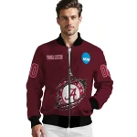 custom alabama crimson tide claw mark crimson bomber jacket best selling
