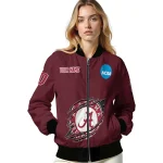 custom alabama crimson tide claw mark crimson bomber jacket best selling