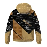 custom anaheim ducks arrow matrix gold black windbreaker jacket best selling