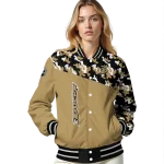 custom anaheim ducks flag scratch effect gold varsity jacket best selling
