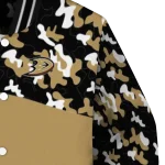 custom anaheim ducks flag scratch effect gold varsity jacket best selling
