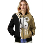 custom anaheim ducks snoopy head gold bomber jacket best selling