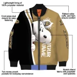 custom anaheim ducks snoopy head gold bomber jacket best selling