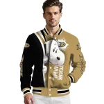 custom anaheim ducks snoopy head gold varsity jacket best selling