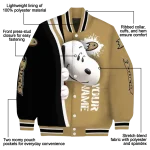 custom anaheim ducks snoopy head gold varsity jacket best selling