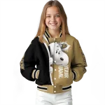 custom anaheim ducks snoopy head gold varsity jacket best selling