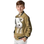 custom anaheim ducks snoopy head gold varsity jacket best selling
