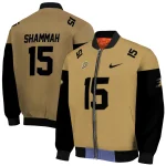 custom anaheim ducks team patch gold bomber jacket best selling