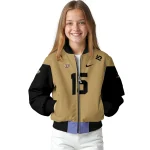custom anaheim ducks team patch gold bomber jacket best selling