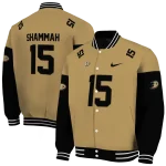 custom anaheim ducks team patch gold varsity jacket best selling