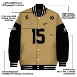 custom anaheim ducks team patch gold varsity jacket best selling