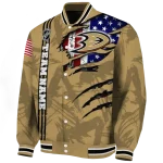 custom anaheim ducks usa flag rips gold varsity jacket best selling