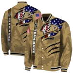 custom anaheim ducks usa flag rips gold varsity jacket best selling