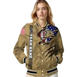 custom anaheim ducks usa flag rips gold varsity jacket best selling