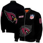 custom arizona cardinals claw scratch black bomber jacket best selling