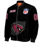 custom arizona cardinals claw scratch black bomber jacket best selling