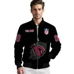 custom arizona cardinals claw scratch black bomber jacket best selling