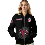 custom arizona cardinals claw scratch black bomber jacket best selling