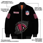 custom arizona cardinals claw scratch black bomber jacket best selling