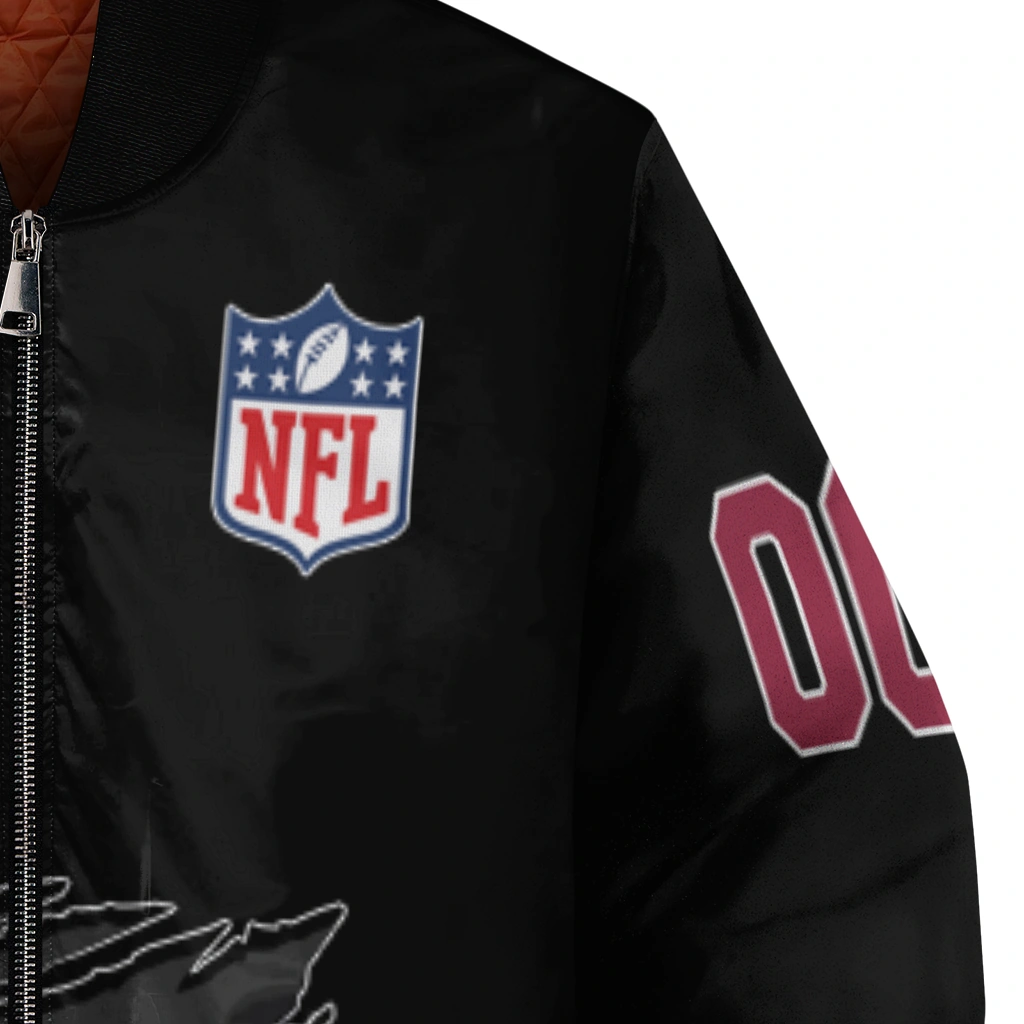 custom arizona cardinals claw scratch black bomber jacket premium grade custom arizona cardinals claw scratch black bomber jacket premium grade