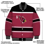custom arizona cardinals stripe statement red black varsity jacket best selling