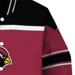 custom arizona cardinals stripe statement red black varsity jacket best selling