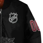 custom arizona coyotes claw cut black bomber jacket best selling