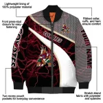 custom arizona coyotes electric flash red bomber jacket best selling