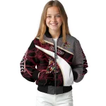 custom arizona coyotes electric flash red bomber jacket best selling