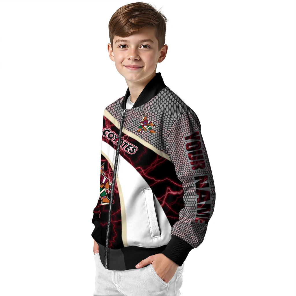 custom arizona coyotes electric flash red bomber jacket trendy custom arizona coyotes electric flash red bomber jacket trendy