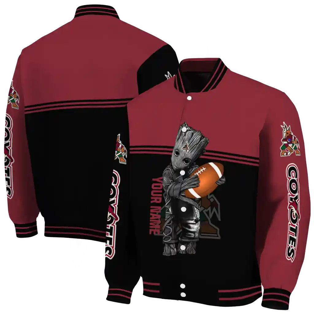 custom arizona coyotes groot football red black varsity jacket fashion forward custom arizona coyotes groot football red black varsity jacket fashion forward