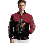 custom arizona coyotes groot football red black varsity jacket best selling