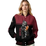 custom arizona coyotes groot football red black varsity jacket best selling