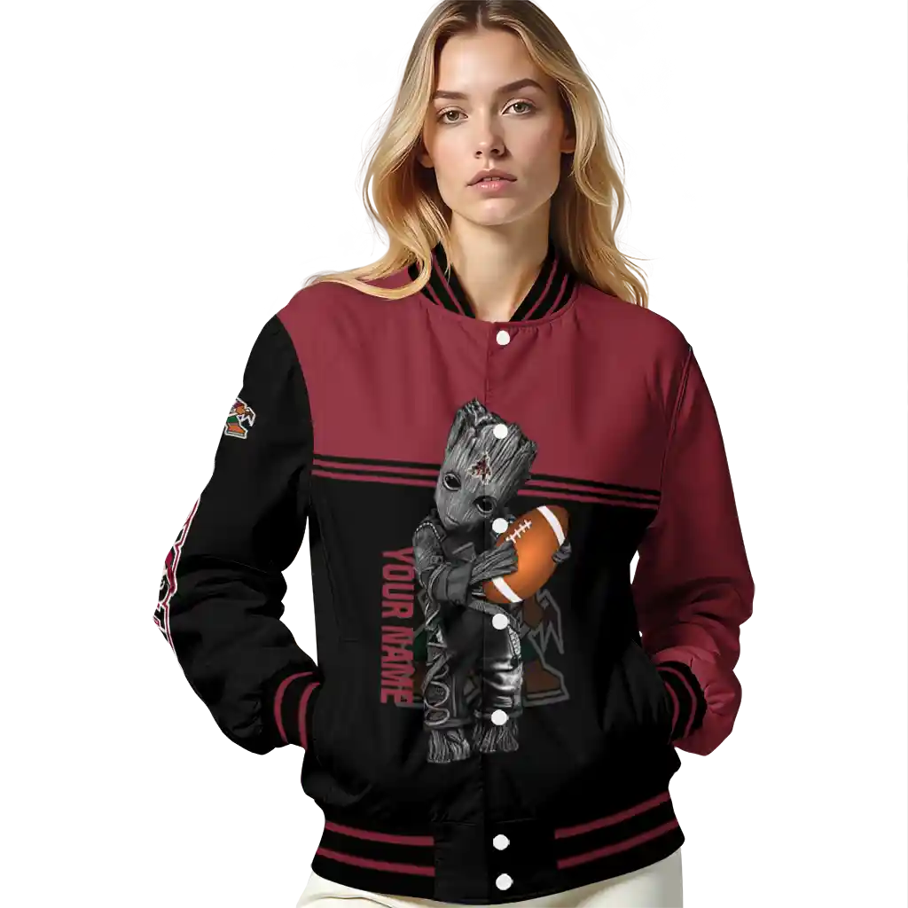 custom arizona coyotes groot football red black varsity jacket latest model custom arizona coyotes groot football red black varsity jacket latest model