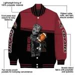 custom arizona coyotes groot football red black varsity jacket best selling