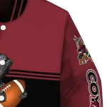 custom arizona coyotes groot football red black varsity jacket best selling