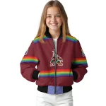 custom arizona coyotes rainbow jersey number red bomber jacket best selling